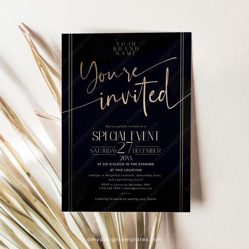 5+ Elegant 50th Anniversary Invitations: Celebrate a Golden Milestone A Gallery of Sophisticated 50th Anniversary Invitations C023