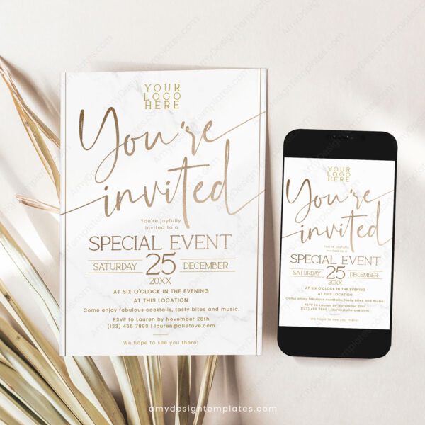 Elegant You Are Invited Card | Business Invitation Template