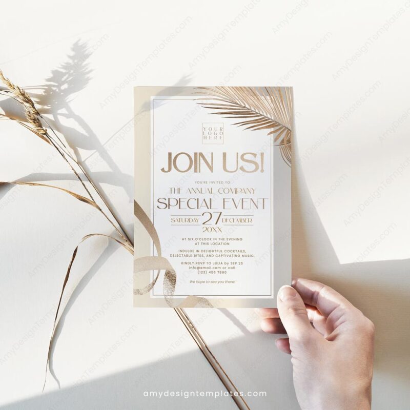 Mosada Invitation Dinner Party Invite Template | Amy Design