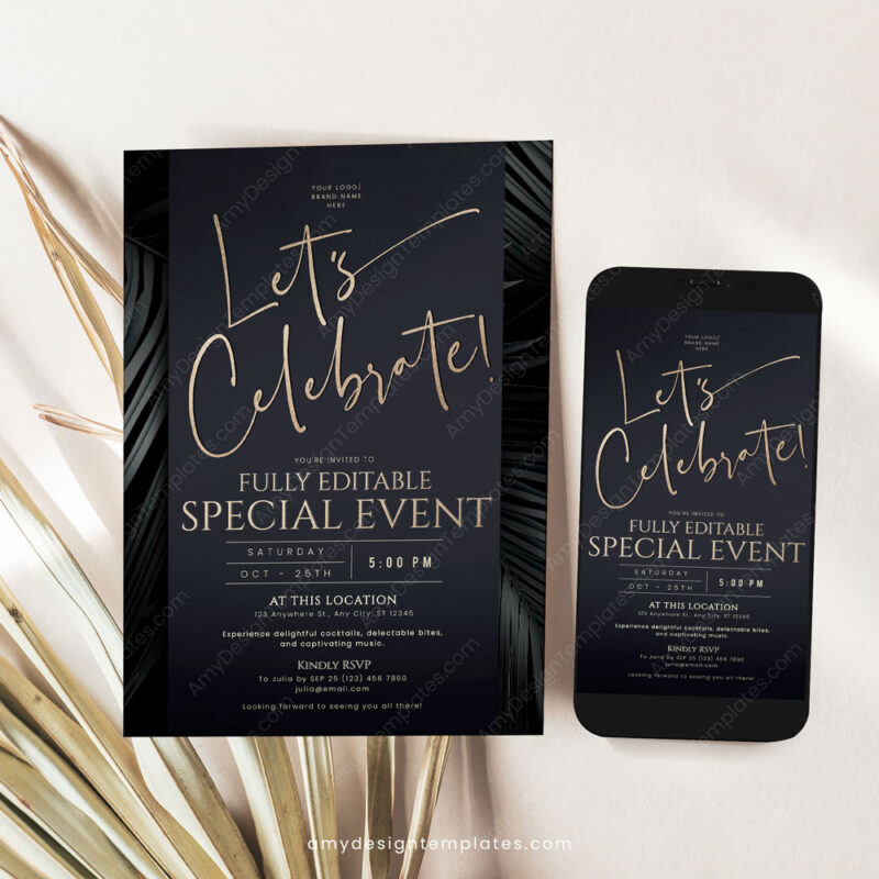 Let’s Celebrate Invitation Template | Business Event Invitation Let’s Celebrate Invitation Template | Business Event Invitation