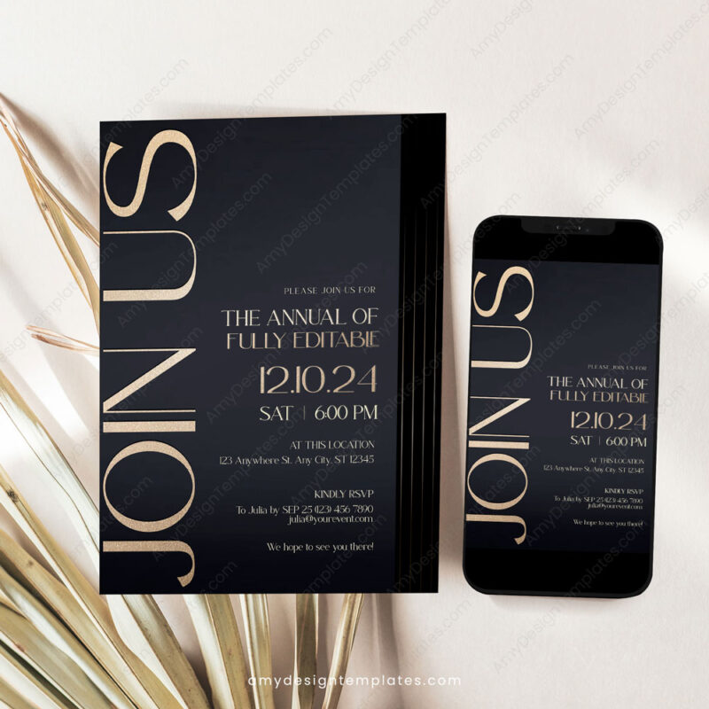 Business Event Invitation Templates | Join Us Invite Card Printable