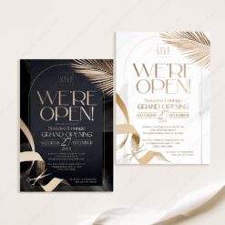 Grand Opening Invitation Template, We Are Open Invitation Card