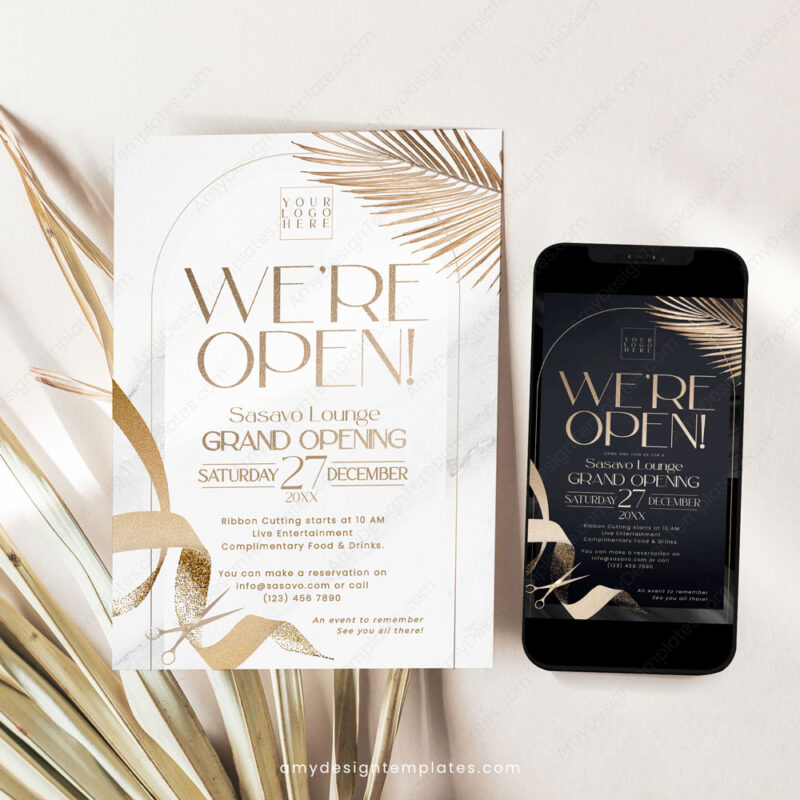 5+ Chic Salon Grand Opening Invitation Templates: Announce Your Arrival in Style A Gallery of Glamorous Salon Grand Opening Invitation Styles C044