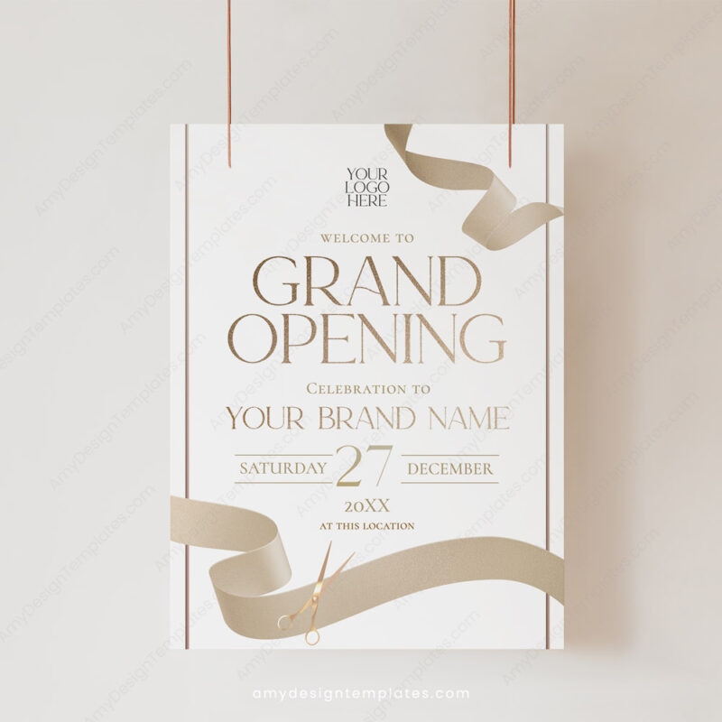 Grand Opening Sign Template | Welcome Sign | Banner New Store Opening Poster Printable Grand Opening Sign Template | Welcome Sign | Banner New Store Opening Poster Printable