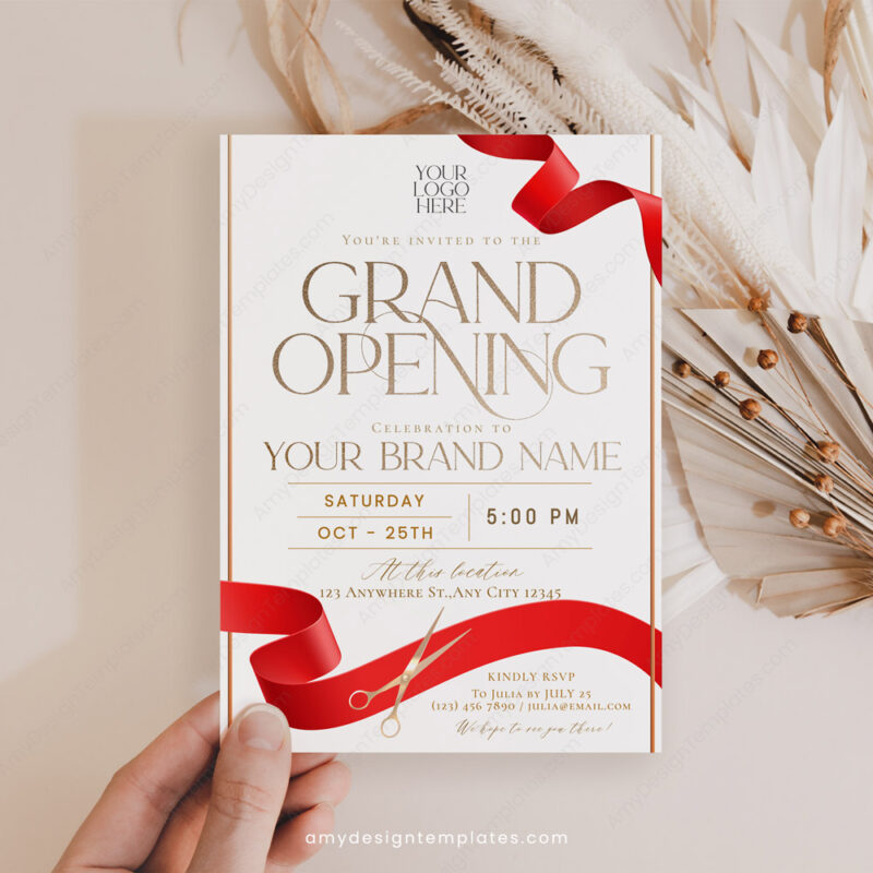 Grand Opening Invitation Template | Product Launch Invitation