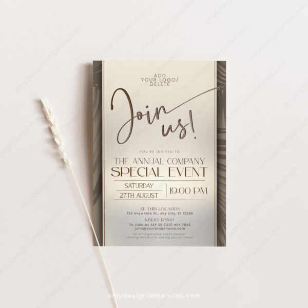 Modern Anniversary Invitation Template