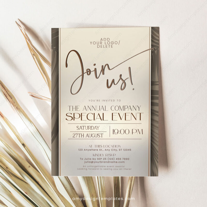 Modern Anniversary Invitation Template Modern Anniversary Invitation Template