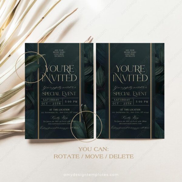 Business Dinner Invitation Template | You’re Invited Card Template