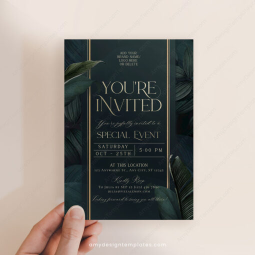 Business Dinner Invitation Template, You're Invited Card Template - Image 3