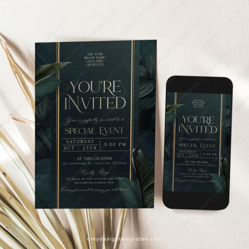 Business Dinner Invitation Template, You're Invited Card Template - Image 5