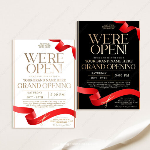 Grand Opening Invitation Template, Product Launch, Business Launch Invite