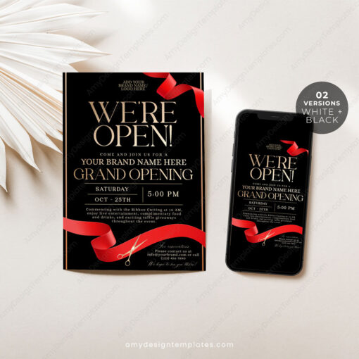 Grand Opening Invitation Template, Product Launch, Business Launch Invite - Image 2