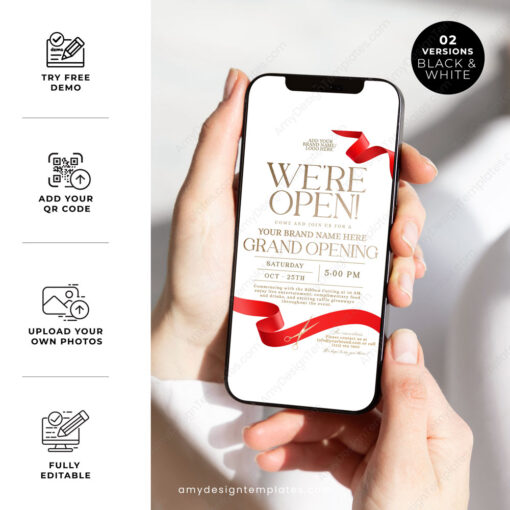 Grand Opening Invitation Template, Product Launch, Business Launch Invite - Image 4