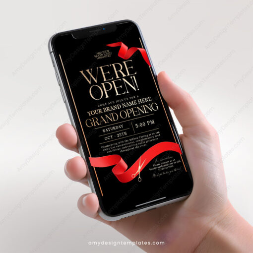 Grand Opening Invitation Template, Product Launch, Business Launch Invite - Image 5