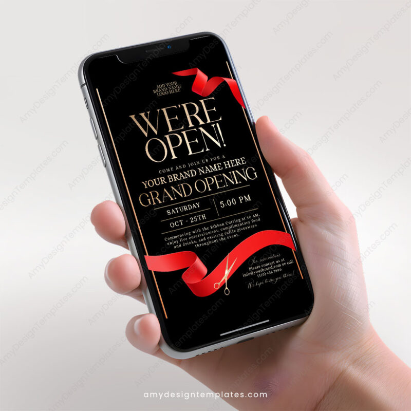 Grand Opening Invitation Card | Product Launch | Business Launch Invite | We're Open Grand Opening Invitation Card | Product Launch | Business Launch Invite | We're Open