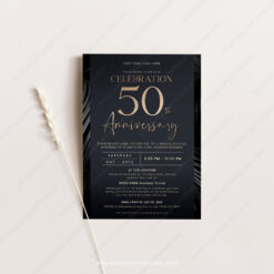 C061 50th anniversary invitation template amy design 2