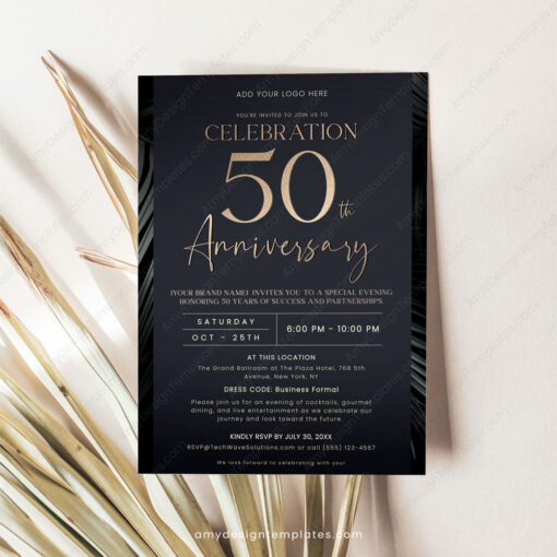 50th Anniversary Invitation Template