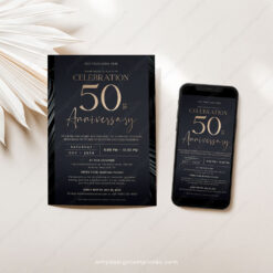 C061 50th anniversary invitation template amy design 4