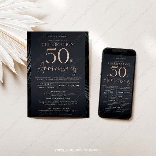 50th Anniversary Invitation Template - Image 3