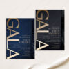 Navy Gold Gala Invitation Template, Business Anniversary | Corporate Dinner Party Navy Gold Gala Invitation Template, Business Anniversary | Corporate Dinner Party