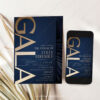 Navy Gold Gala Invitation Template, Business Anniversary | Corporate Dinner Party Navy Gold Gala Invitation Template, Business Anniversary | Corporate Dinner Party