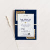 Classic Formal Grand Opening Invitation Card | Navy Gold Business Invitation Template Classic Formal Grand Opening Invitation Card | Navy Gold Business Invitation Template