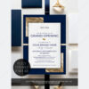 Classic Formal Grand Opening Invitation Card | Navy Gold Business Invitation Template Classic Formal Grand Opening Invitation Card | Navy Gold Business Invitation Template