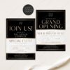 Grand Opening Invitation Template, Business Anniversary Invitation Card