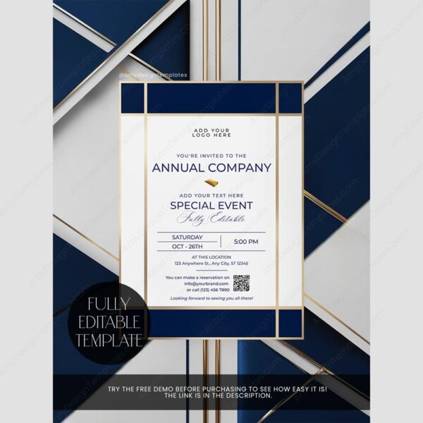 Formal Shop Grand Opening Invitation Card Printable | Business Invite Template