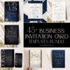 Modern Business Invitation Template Bundle | Editable Business Anniversary Cards | 45+ Templates