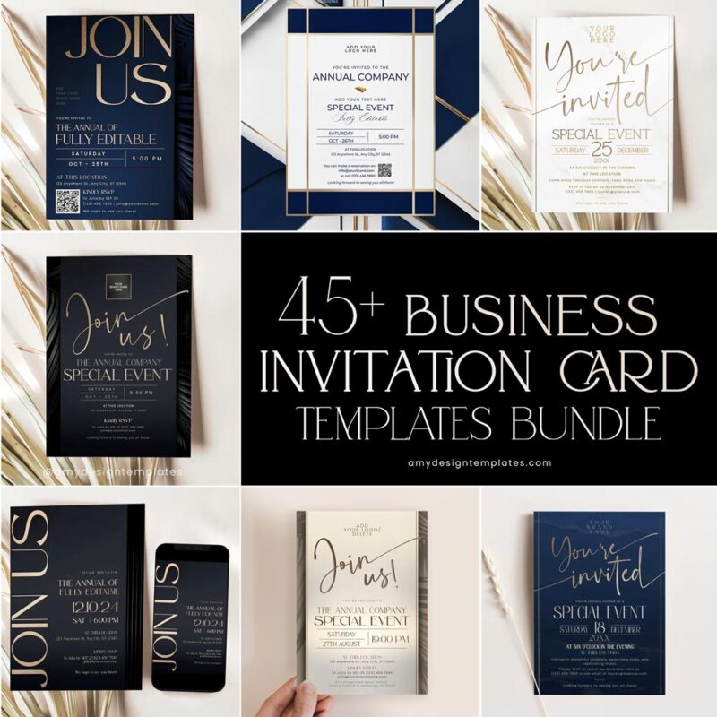 Modern Business Invitation Template Bundle | Editable Business Anniversary Cards | 45+ Templates Modern Business Invitation Template Bundle | Editable Business Anniversary Cards | 45+ Templates