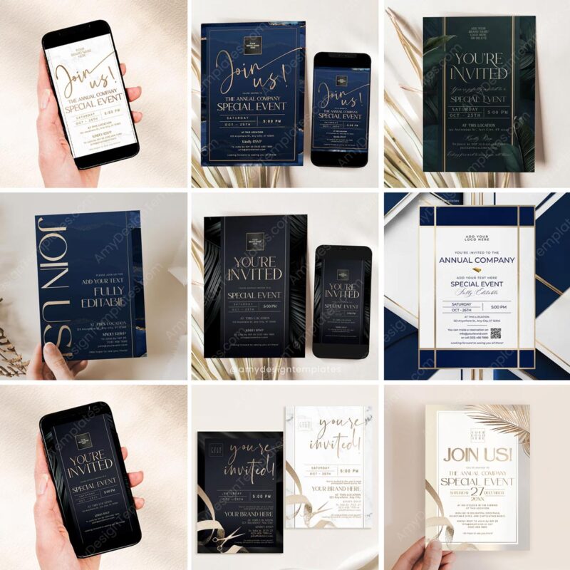Modern Business Invitation Template Bundle | Editable Business Anniversary Cards | 45+ Templates Modern Business Invitation Template Bundle | Editable Business Anniversary Cards | 45+ Templates