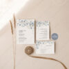 Blue Wildflower Wedding Invitation Template Suite