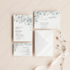 Blue Wildflower Wedding Invitation Template Suite