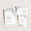 Blue Wildflower Wedding Invitation Template Suite