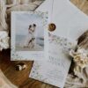 Modern Floral Save The Date Template | Wildflower Wedding Save Our Dates with Photo Modern Floral Save The Date Template D006