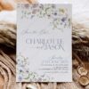 Modern Floral Save The Date Template | Wildflower Wedding Save Our Dates with Photo Modern Floral Save The Date Template D006