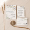 Elegant Wildflower Wedding Bundle Template | 50+ Templates for Invitations, Signage & Reception Modern Wildflower Wedding Invitation Card Template | Wedding Suite Printable