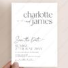 Minimalist Save The Date Template with Photo | Modern Save The Date Template D008