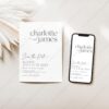 Modern Minimalist Wedding Template BUNDLE | 50+ Templates Invitations, Menu & Signs Minimalist Save The Date Template with Photo | Modern Save The Date Template D008