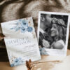 Blue Bohemian Wedding Invitation BUNDLE | 50+ Editable Templates Invitations Suite & Signs Boho Dusty Blue Wedding Invitations Template Set Printable