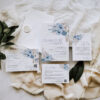 Blue Bohemian Wedding Invitation BUNDLE | 50+ Editable Templates Invitations Suite & Signs Boho Dusty Blue Wedding Invitations Template Set Printable
