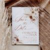 Boho Save The Date Card Template | Wedding Save the Date Invitation Terracotta Boho Save The Date Card Template D011-2A