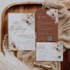 Boho Rustic Wedding Invitation Suite Template | Terracotta Fall Wedding Boho Rustic Wedding Invitation Suite Template | Terracotta Fall Wedding