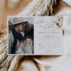 Boho Save The Date Calendar Template with Photo | Rustic Save The Date Card Boho Save The Date Calendar Template with Photo D011 B (Calendar)