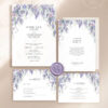 Wisteria Wedding Invitation Suite | Purple Floral Wedding Set Template Wisteria Wedding Invitation Suite | Purple Floral Wedding Set Template