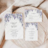 Wisteria Wedding Invitation Suite | Purple Floral Wedding Set Template Wisteria Wedding Invitation Suite | Purple Floral Wedding Set Template