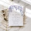 Wisteria Wedding Save The Date Template with Photo D014