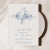 Minimalist Save The Date Template | Blue Monogram Save The Date Cards Printable D015-2C