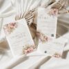 Pink Bohemian Wedding Invitations Template BUNDLE | 50+ Editable Dusty Rose Invitation Suite & Boho Signs Pink Bohemian Wedding Invitations Set | Boho Wedding Template | Dusty Roses